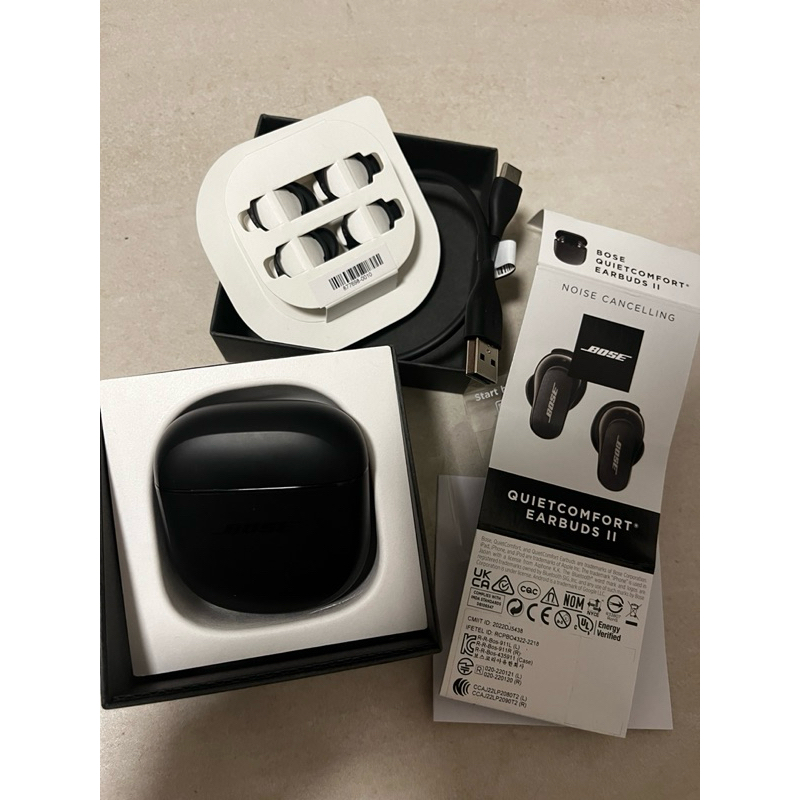 二手Bose QuietComfort Earbuds II 黑色耳機| 蝦皮購物