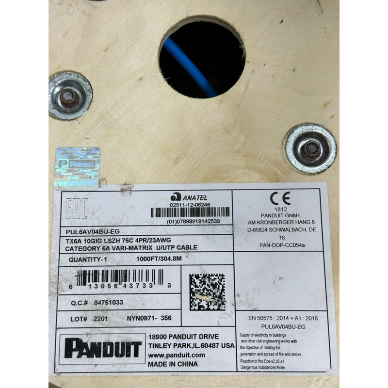 驚きの安さ 新品未使用PANDUIT PUR6AV04BU-G Cat 6A, CAT6A Panduit