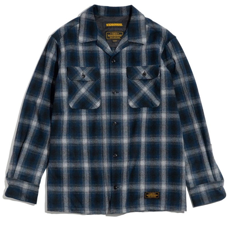 Neighborhood 19aw 木村拓哉御用B&C / W-SHIRT 深藍色格紋襯衫