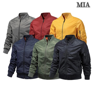 【MIA】飛行外套 男生夾克外套 MA1飛行員夾克 棒球領外套 美式外套 防風外套 素色飛行夾克 棒球外套 男生外套