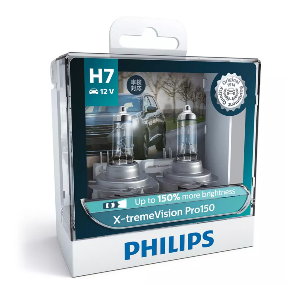 2 lámparas H7 Philips X-tremeVision PRO150 55W 12 V - 12972XVPS2