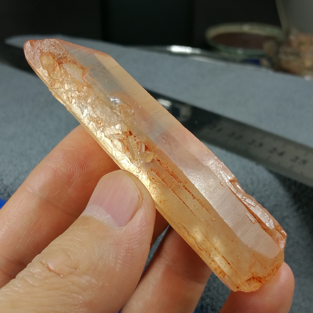 友克鑫礦業]超值晶礦51-100-橘子水晶Tangerine Quartz 水晶柱晶柱原礦