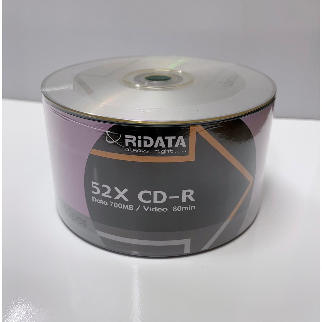 +富福里+ RIDATA 錸德 CD-R 光碟片 (52X 700MB) (50片/筒) CD片 DVD | 蝦皮購物