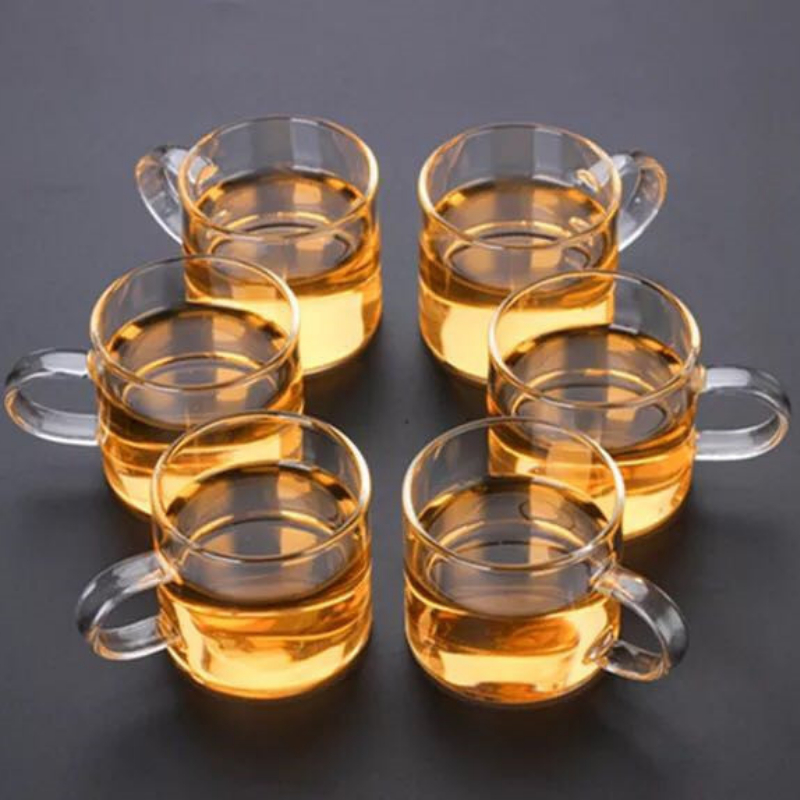 呵呵茶】品茗杯品茶杯小茶杯功夫茶杯玻璃小杯有把小茶杯小馬克杯