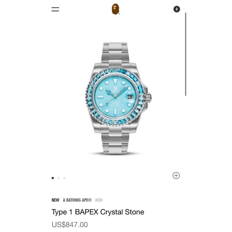 23 A BATHING APE® MEN Type1 BAPEX Crystal Stone 手錶機械錶水鑽