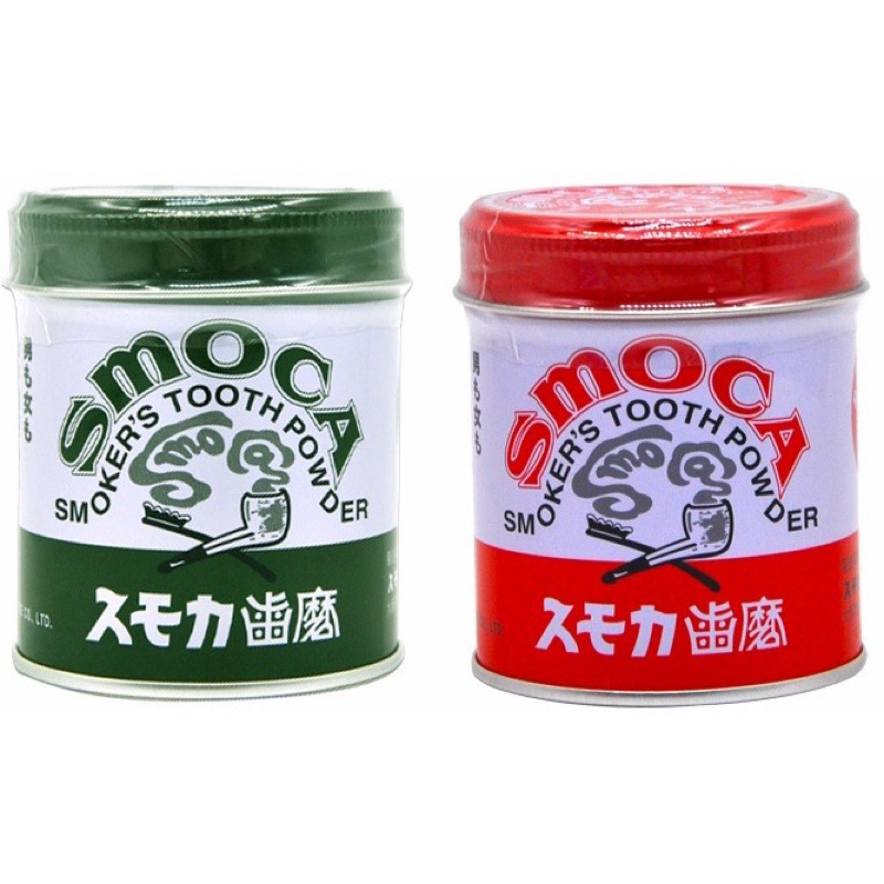 日本原裝 smoca牙粉都是現貨～綠茶味薄荷味美白牙粉 | 蝦皮購物