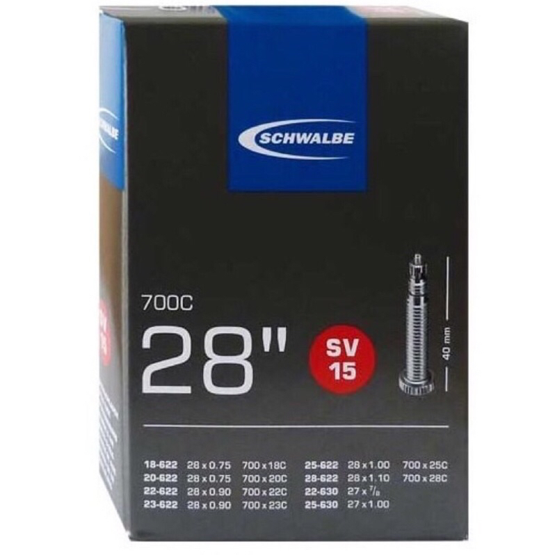 Camera D'Aria Schwalbe SV15 Presta 700x18-28c – Tubo Bici Da Corsa E Ibrida