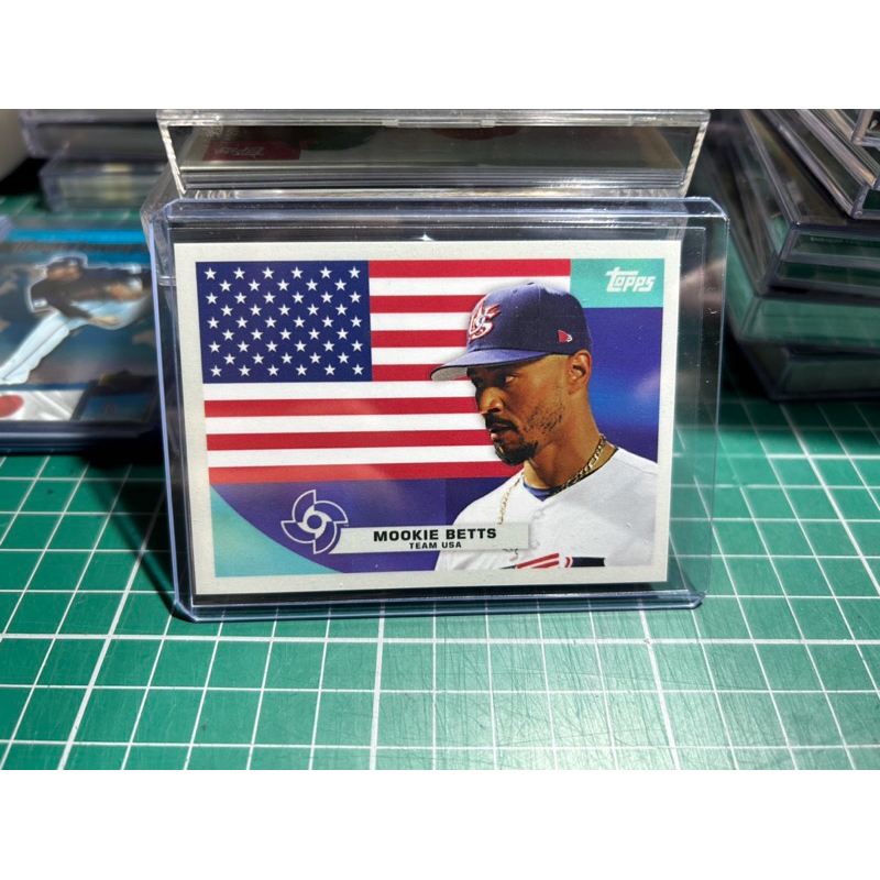 Mookie Betts 球員卡 2023 經典賽 Topps WBC global stars F9 國旗卡 蝦皮購物