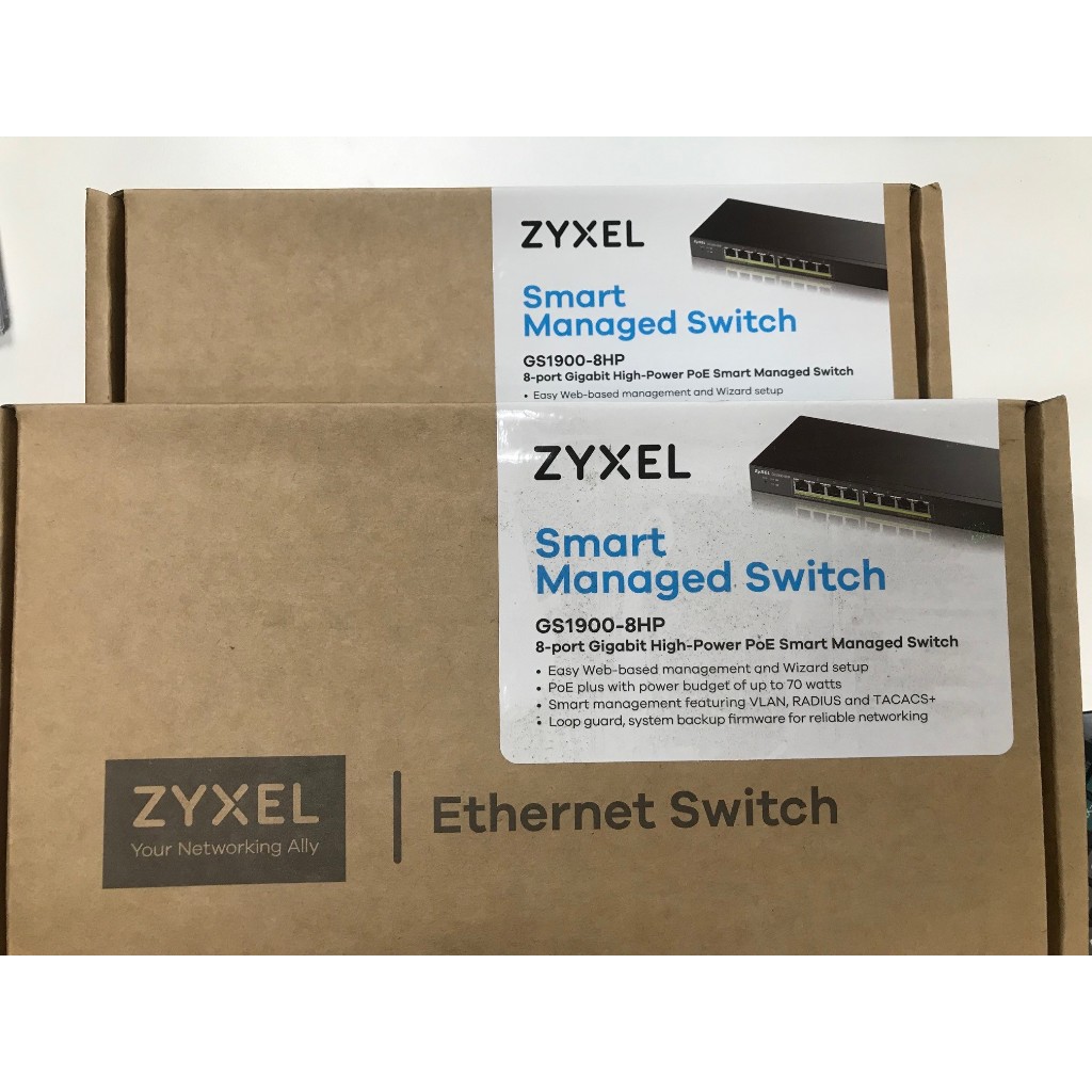 Zyxel 合勤 GS1900-8HP 智慧型網管8埠Gigabit PoE交換器 全新$4500 | 蝦皮購物