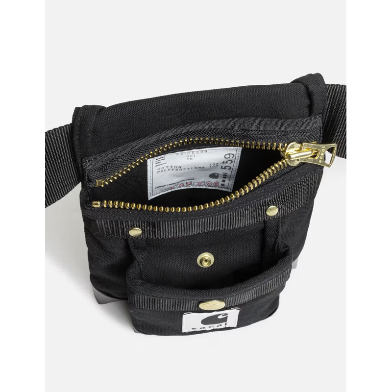 Sacai x Carhartt WIP Pocket Bag black 斜肩包黑現貨| 蝦皮購物