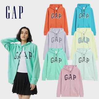 Gap 男女同款 Logo連帽外套 冰淇淋系列 碳素軟磨法式圈織系列-多色可選 (853131)