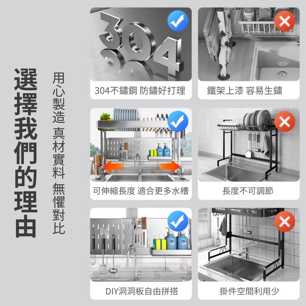 匠藝家居】304不鏽鋼伸縮水槽置物架碗盤瀝水架厨房收納架洗碗池 匠藝家居】304不鏽鋼伸縮水槽置物架碗盤瀝水架厨房收納架洗碗池