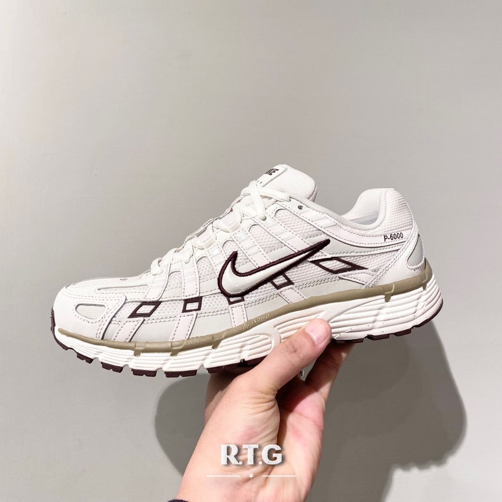 RTG】NIKE P-6000 焦糖奶茶復古老爹鞋拼接網布透氣運動休閒男鞋HF0728 