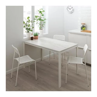 絕版色/北歐風格IKEA宜家MELLTORP桌子餐桌工作桌電腦桌/大理石紋/125x75x74/二手八成新/特$1300