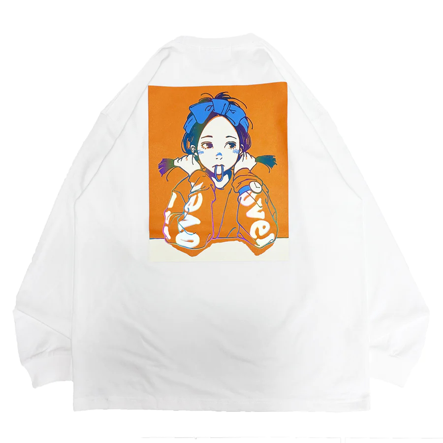 OVERPRINT POP ART Ver.1 薄長袖 白色 M