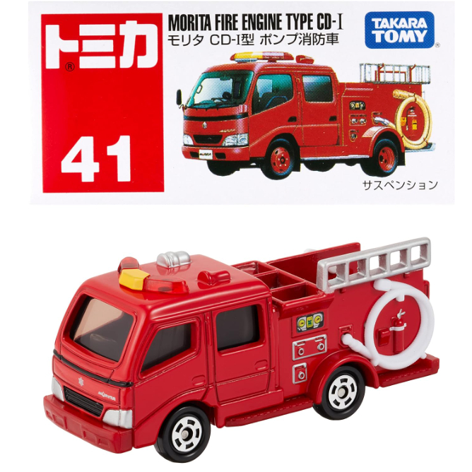 熊葛> 全新正版現貨TOMICA 多美MORITA 紅色消防車消防車水庫車41 紅白