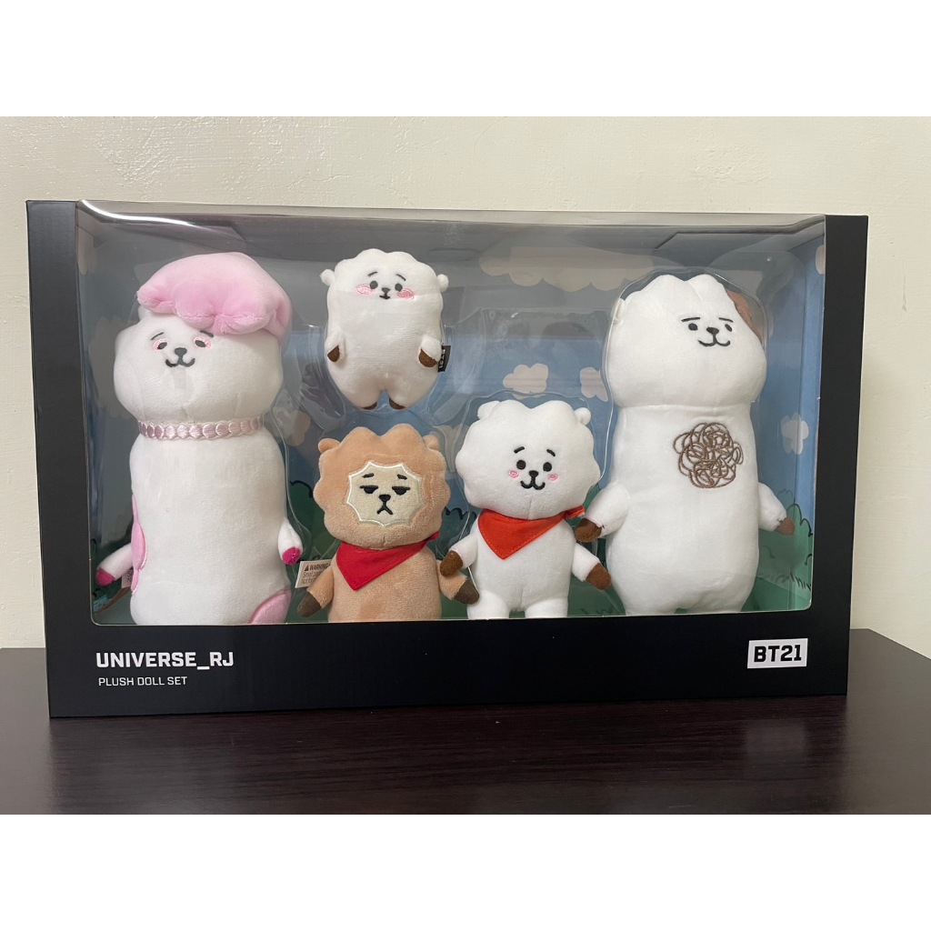 BT21 RJ家族站姿絨毛玩偶套組（5件） | 蝦皮購物