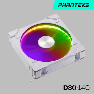 Phanteks 追風者D30-140 ARGB 白色高階散熱風扇/單包裝/三包裝/正轉/反轉/厚度30mm