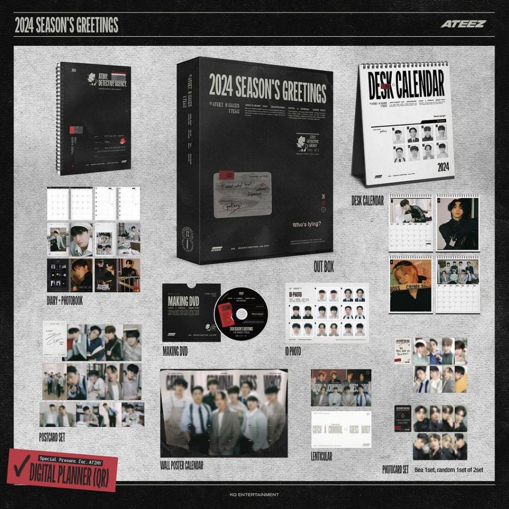 ATEEZ 2024 Season's Greetings 年曆組（全新未拆封） | 蝦皮購物