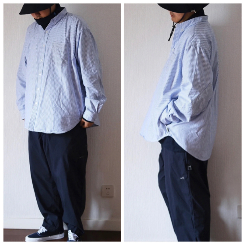 BEAMS SSZ 22AW ELBOW PATCH SHIRT 寬鬆 條紋 廓形 CITYBOY AH 余文樂