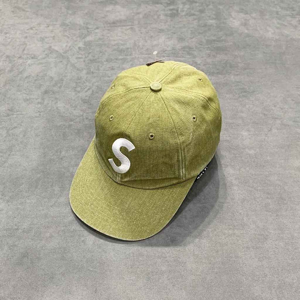 工工買取】現貨SUPREME Pigment Canvas S Logo 6-Panel 水洗粗帆布6片