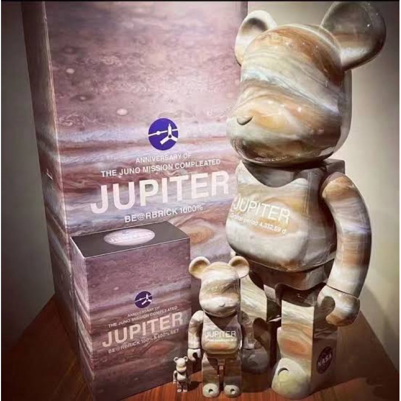 展場限定 BE@RBRICK 庫柏力克熊 JUPITER 木星觀測計畫 400%+100% 1000%