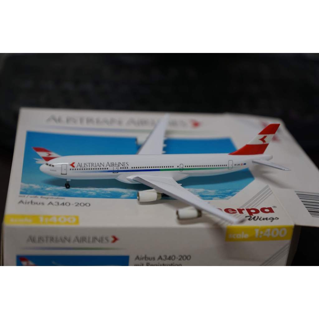 Avion Herpa Wings – Airbus A340-200 Austrian Airlines – 1:500 – Années 1990 – Neuf