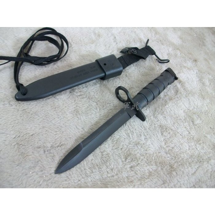 【軍武門二館】M7刺刀(BY-M16 附黑色塑鋼套)1001-5戰術格鬥刀刺刀/野外生存遊戲 | 蝦皮購物