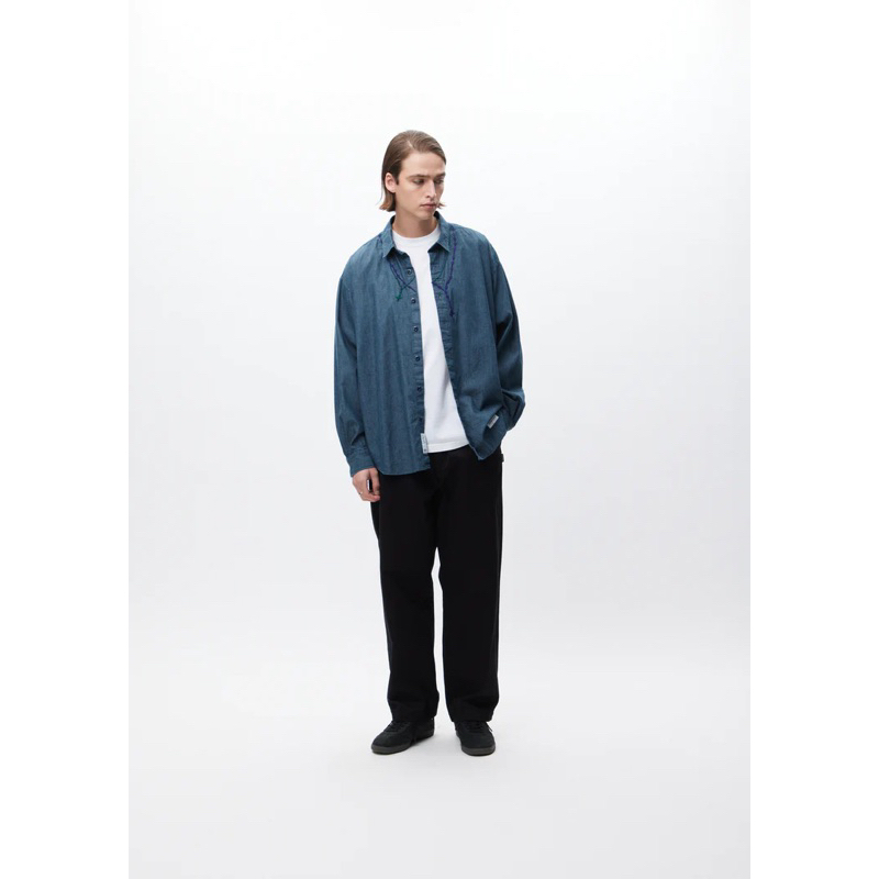 全新24SS NEIGHBORHOOD DOUBLE CROSS EMBROIDERY SHIRT LS 十字 全新24SS NEIGHBORHOOD DOUBLE CROSS EMBROIDERY SHIRT LS 十字