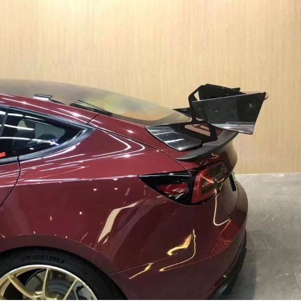 (全台可安裝）特斯拉TESLA MODEL 3 升級乾式碳纖維大尾翼 後擾流 後定風翼 | 蝦皮購物