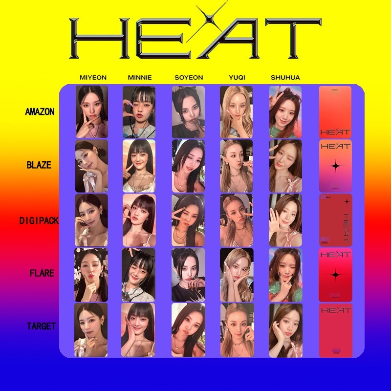 G I Dle小卡」gidle女娃新專輯 Heat單人自製小卡 Minnie 葉舒華 Shuhua 宋雨琦 Yuqi 蝦皮購物