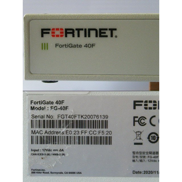 Fortinet Fortigate 40F FG-40F 授權至2026/2029 UTM Firewall附 Fortinet Fortigate 40F FG-40F 授權至2026/2029 UTM Firewall附