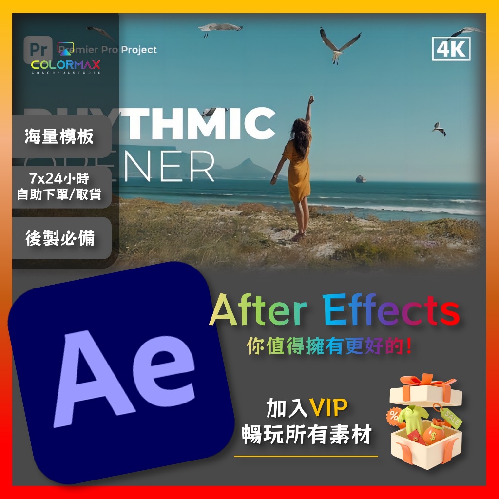 AE/PR模板-動感節奏圖文快閃開場片頭.MX59296 | 蝦皮購物