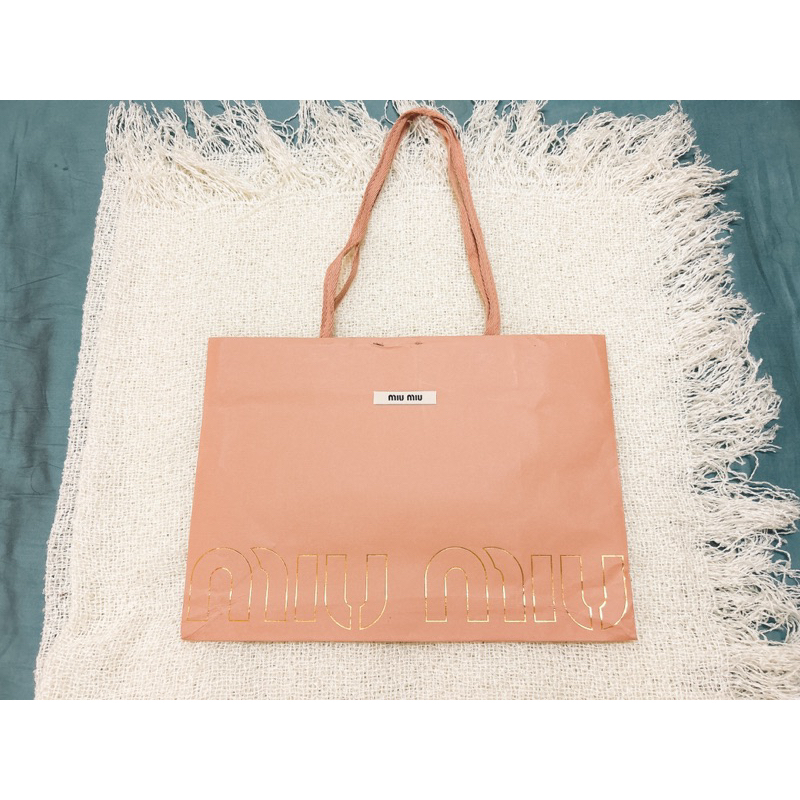 MIU MIU》miumiu 專櫃提袋/紙袋/緞帶| 蝦皮購物