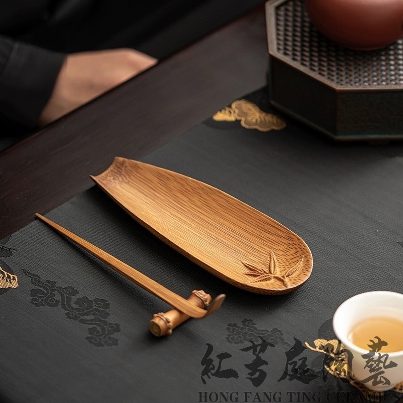 紅芳庭【玉竹茶道具】茶則茶撥茶具茶扒茶勺竹製茶道具茶針竹茶則賞葉盤