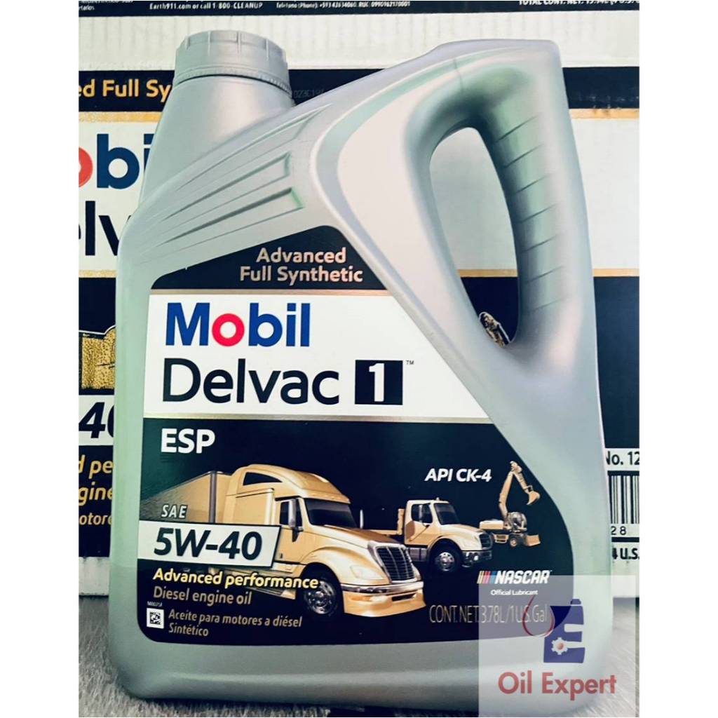 油品家 》MOBIL 1 Delvac ESP 5w40 3.78公升 全合成柴油引擎機油(附發票) CK-4 | 蝦皮購物