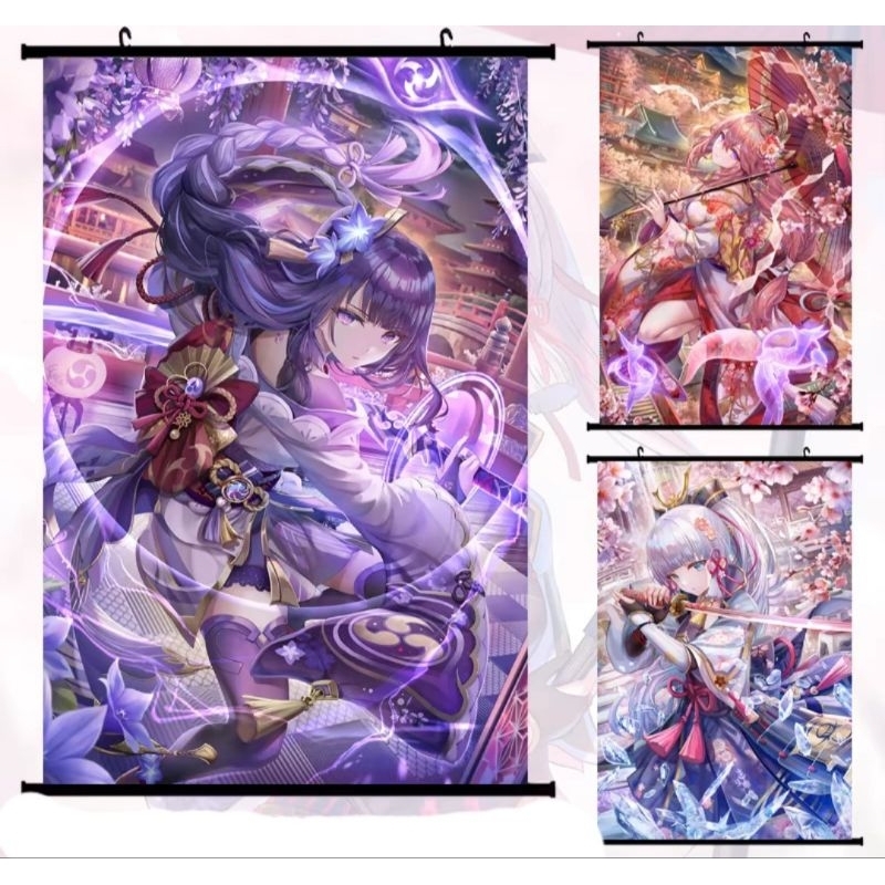 非現貨】原神掛軸40X60CM 神裡綾華/雷電將軍/八重神子動漫手遊 非現貨】原神掛軸40X60CM 神裡綾華/雷電將軍/八重神子動漫手遊