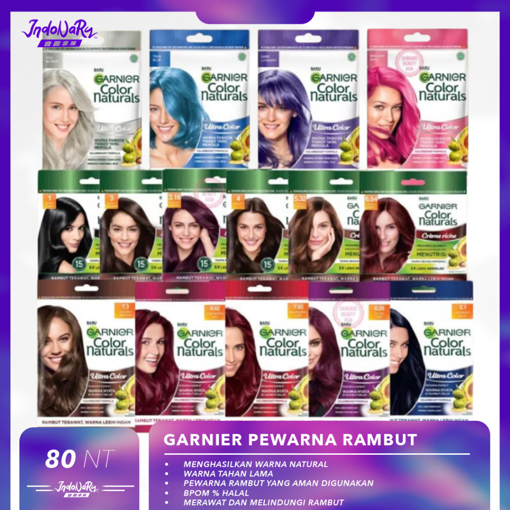 Garnier Color Naturals Sachet Pewarna Rambut Natural Sachet | 蝦皮購物
