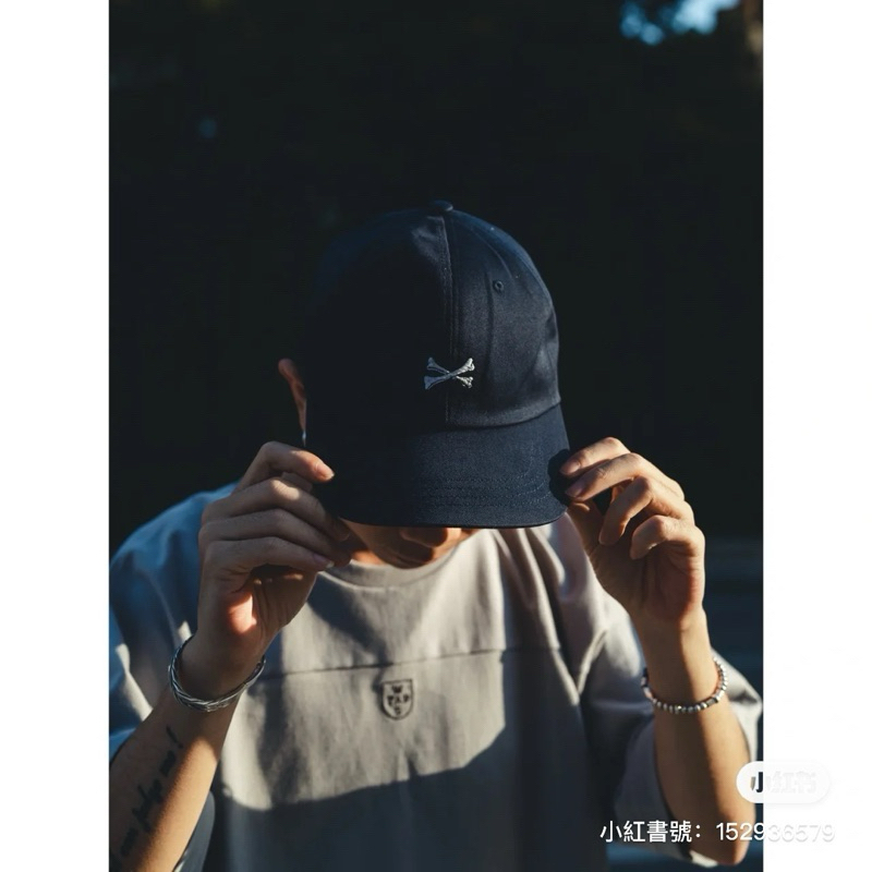 WTAPS 22AW T-6L 03 CAP COTTON TWILL 骨頭刺繡帽子老帽黑色