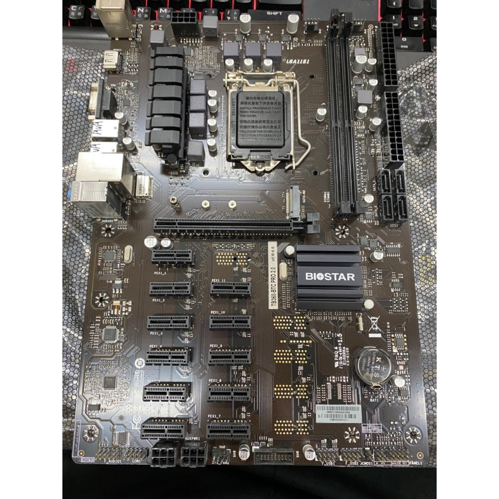 Biostar Motherboard For Crypto-Mining TB360-BTC PRO 2.0 Ver. 6.x LGA1151 ATX