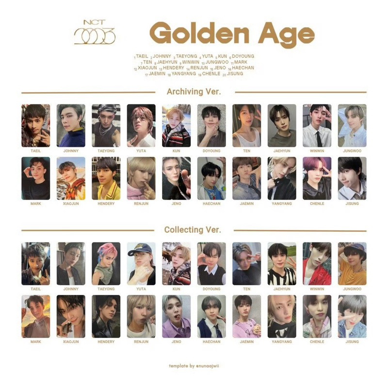 預購］NCT2023 Golden Age 小卡專輯大隊NCT 2023 127 DREAM WAYV