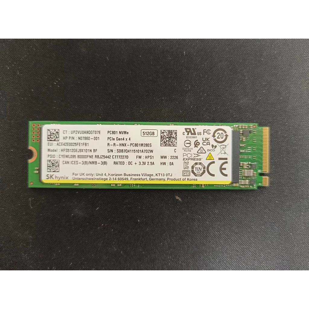 SK hynix】SSD PC801 512GB(拆封新品&良品) | 蝦皮購物