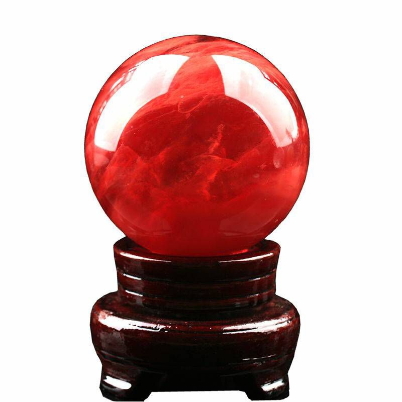 天然水晶球紅水晶紅水晶球紅晶球紅水晶熔煉球能量球水晶球聚寶盆轉運