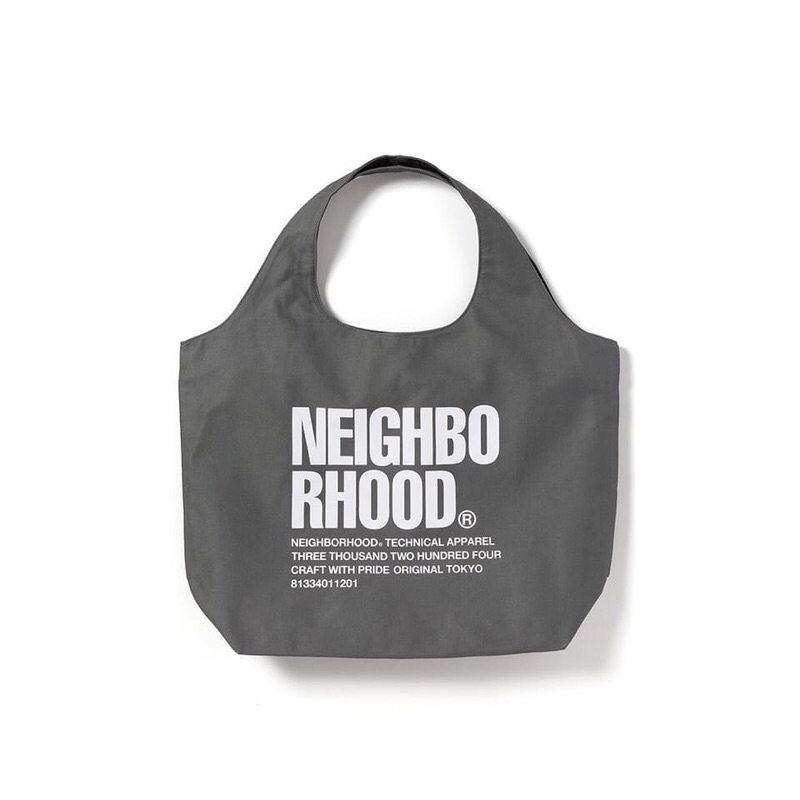 全新L 灰綠色23AW NEIGHBORHOOD ID TOTE BAG 正品NBHD 手提托特包