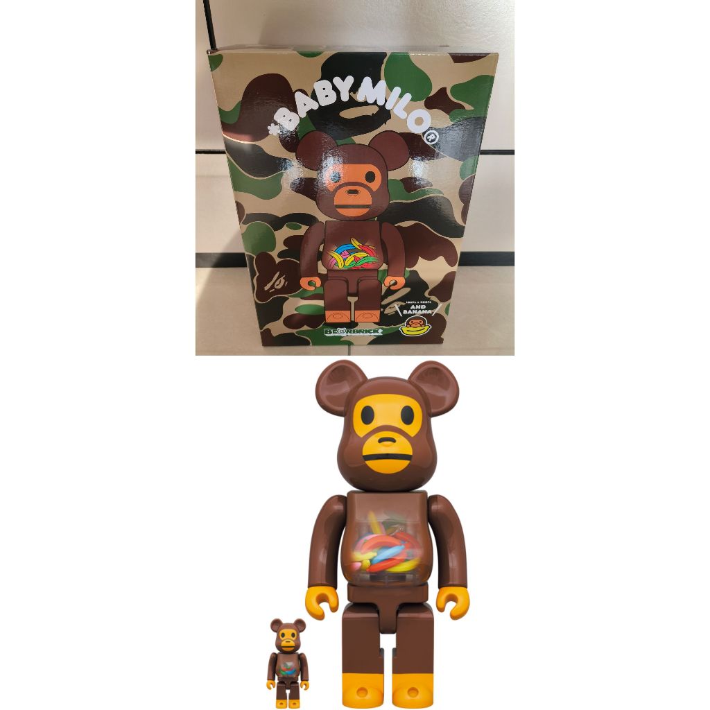 BE@RBRICK BABY MILO(R) AND BANANA 400%+100% 香蕉猴 400%+100%