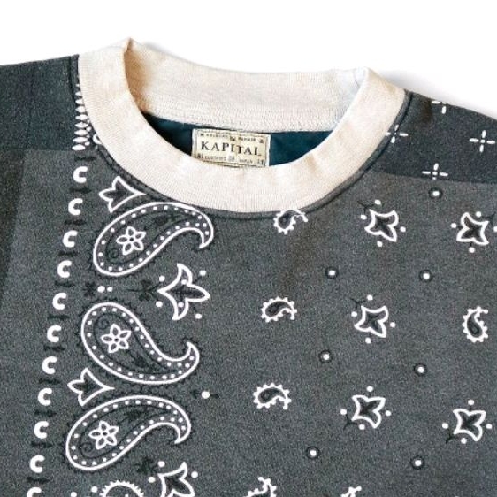 KAPITAL 平田和宏 数字プリント 長袖Tシャツ サイズXL