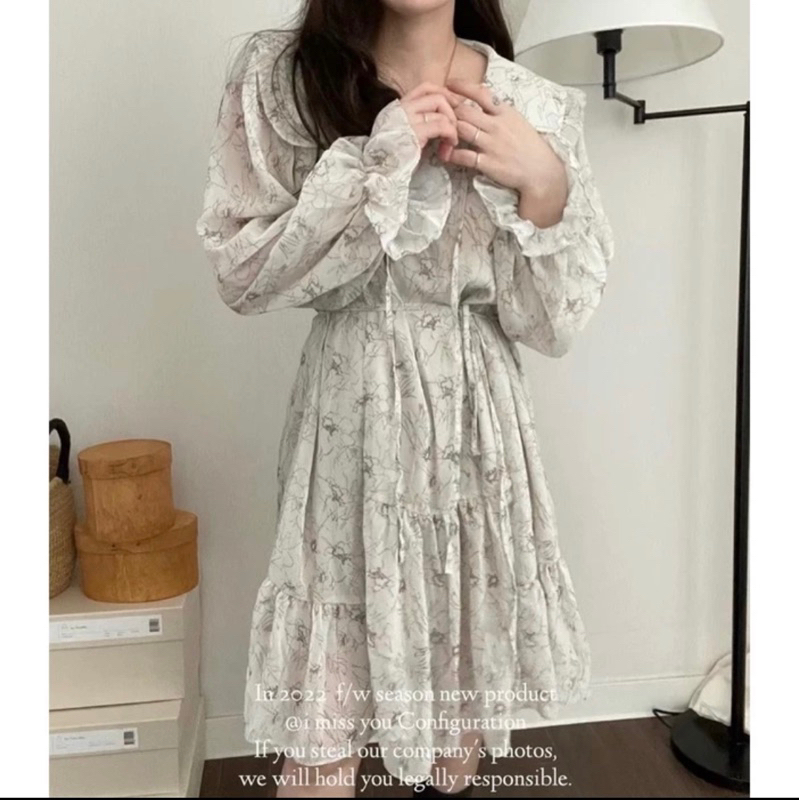 herlipto FloralBouquet PleatedLong Dress 【公式通販】