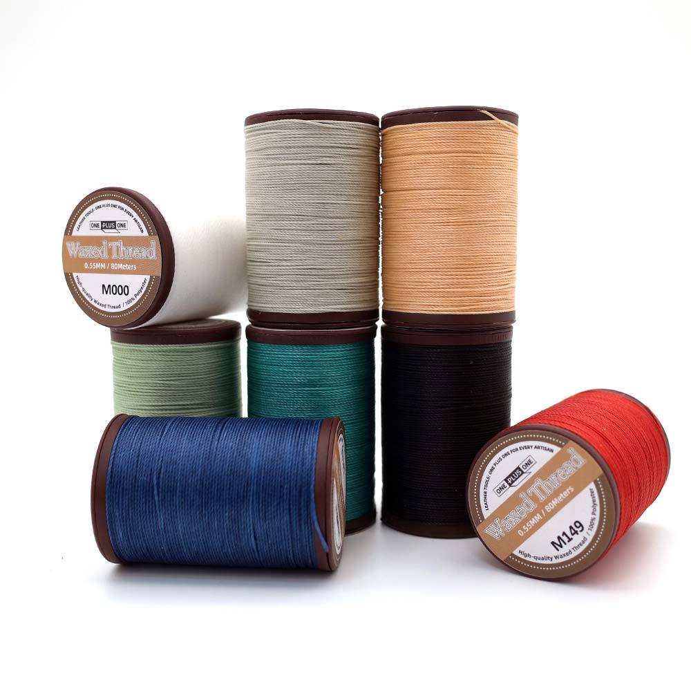 SJ005 New Arrival 0.55mm Round(Twist) Ployester Waxed String Thread for  Leather Sewing Stitching