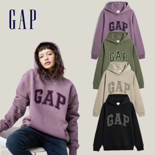 Gap 男女同款 Logo帽T 碳素軟磨系列-多色可選(762322)