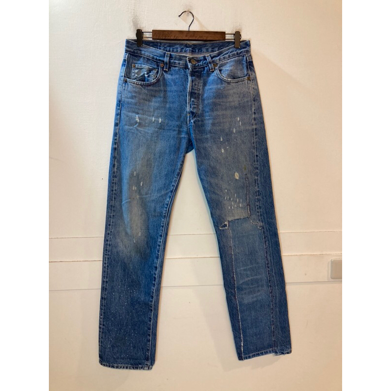 Levi's Levis LVC 501 1966 補丁拼接破壞大E 赤耳30（66501 0129